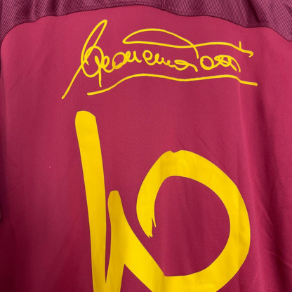 Retro 17/18 AS Roma Home Jersey Francesco Totti Signature Jersey Tribute For Last Match