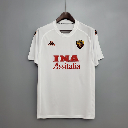 Retro 00/01 AS Roma Away White Jersey