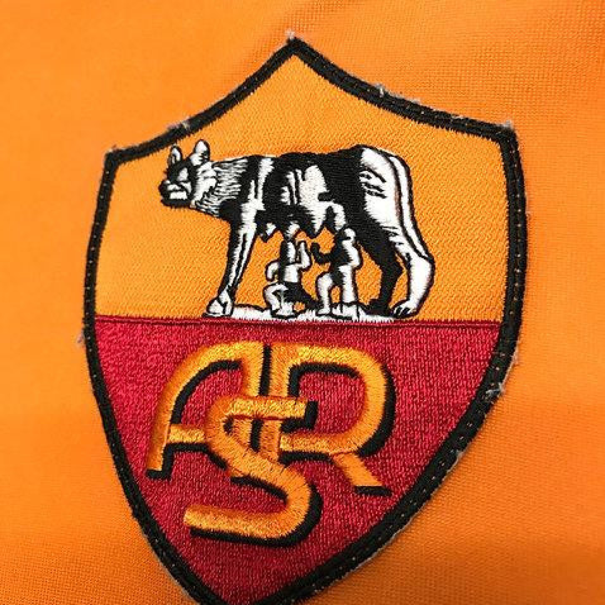 Retro 00/01 AS Roma Home Long Sleeve Jersey With Champion Patches