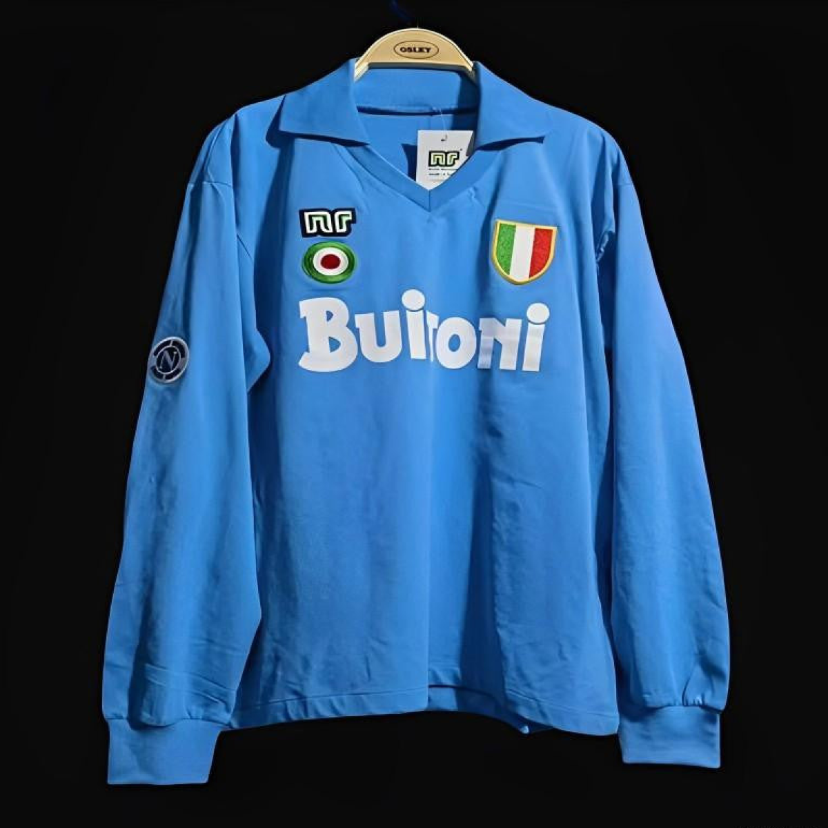 Retro 87/88 SSC Napoli Home Long Sleeve Jersey
