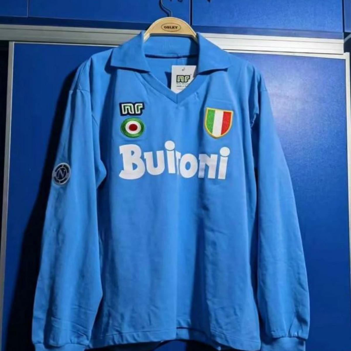 Retro 87/88 SSC Napoli Home Long Sleeve Jersey