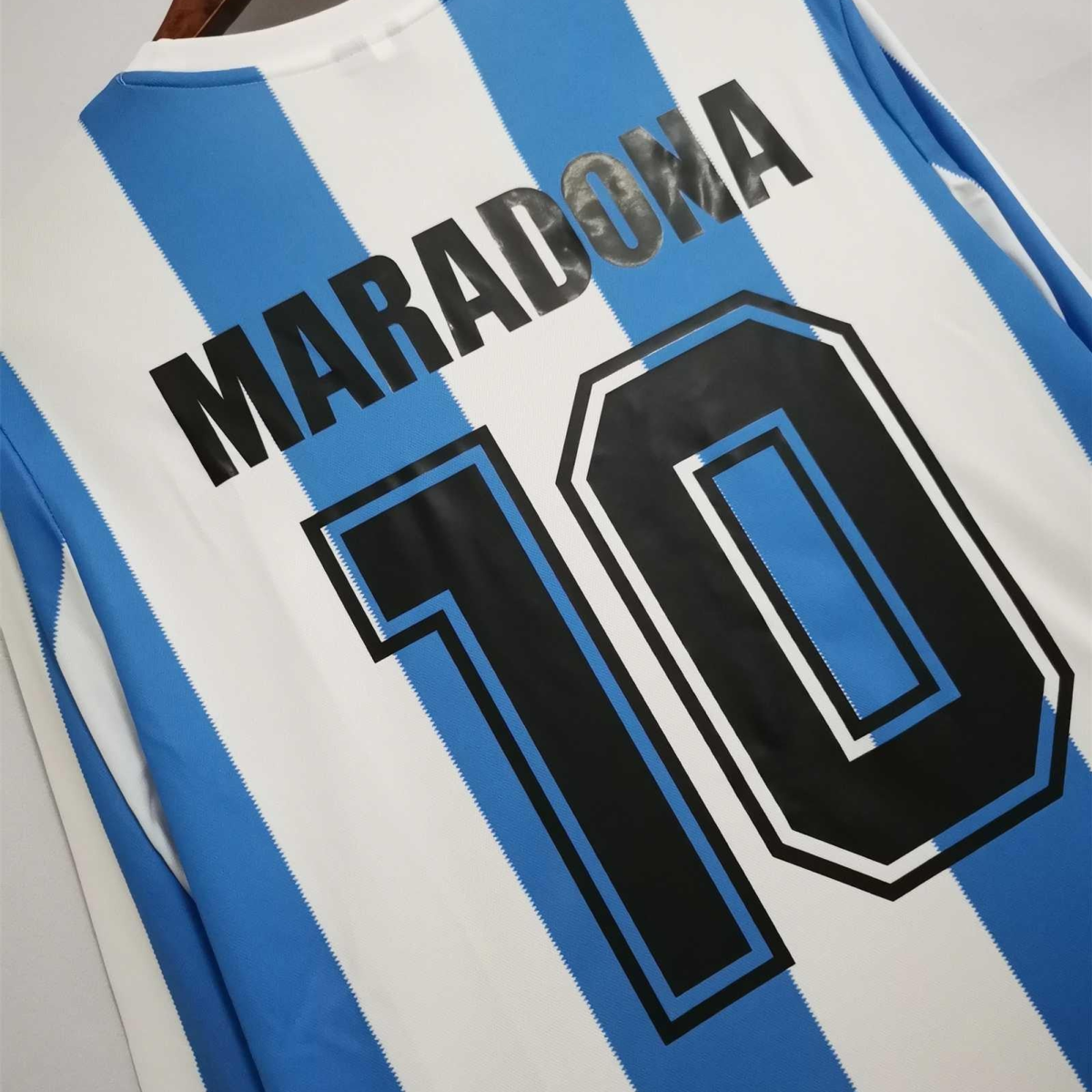 Retro 1986 Argentina Home Long Sleeve Jersey