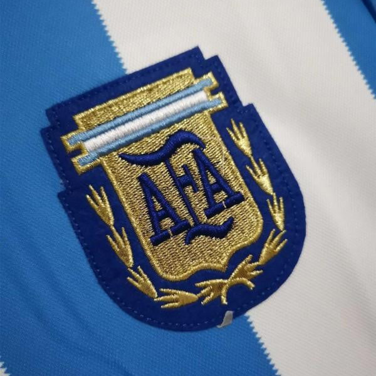 Retro 1986 Argentina Home Long Sleeve Jersey
