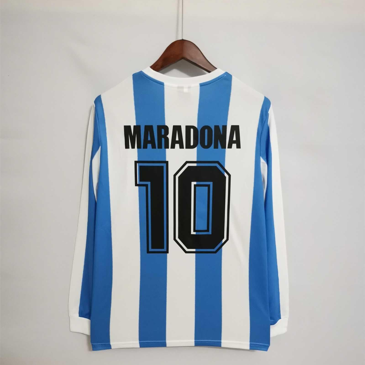 Retro 1986 Argentina Home Long Sleeve Jersey