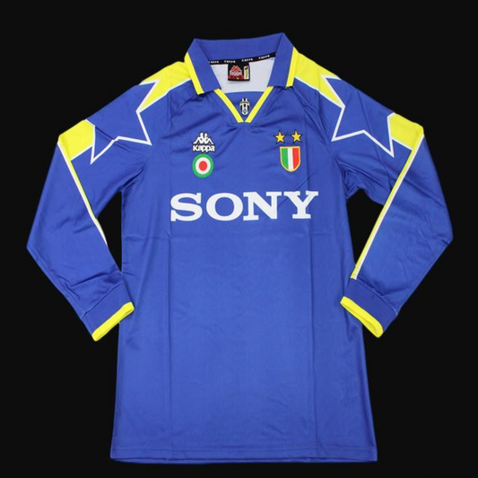 Retro 95/96 Juventus Away Blue Long Sleeve Jersey