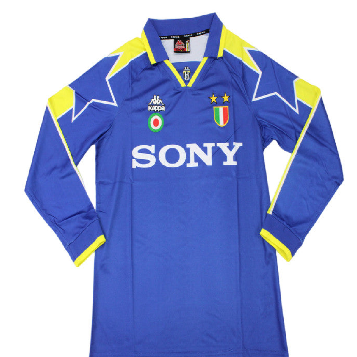 Retro 95/96 Juventus Away Blue Long Sleeve Jersey