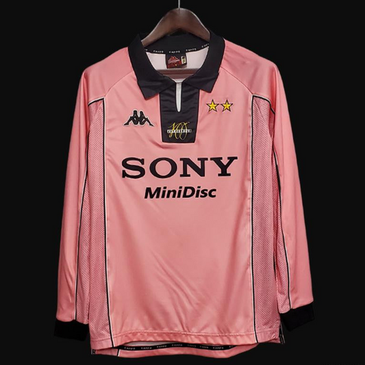 Retro 97/98 Juventus Away Pink Long Sleeve Jersey