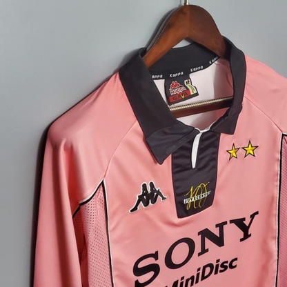 Retro 97/98 Juventus Away Pink Long Sleeve Jersey
