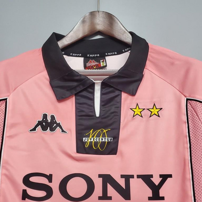 Retro 97/98 Juventus Away Pink Long Sleeve Jersey