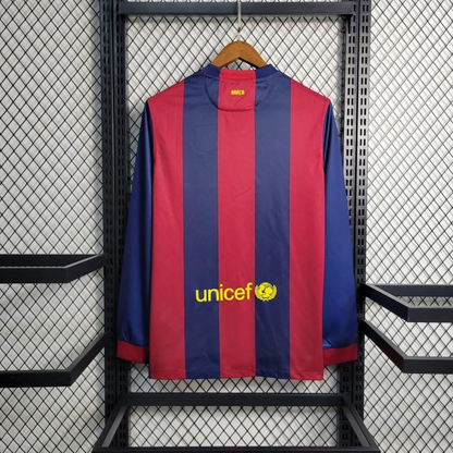 Retro14-15 Barcelona Home Long Sleeve Jersey