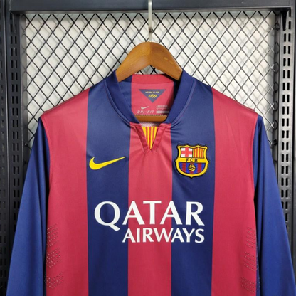 Retro14-15 Barcelona Home Long Sleeve Jersey