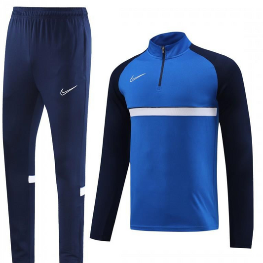 2023 NIKE Blue Black Half Zipper Jacket +Pants
