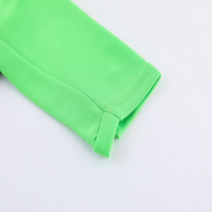 2023 NIKE Black Green Half Zipper Jacket +Pants