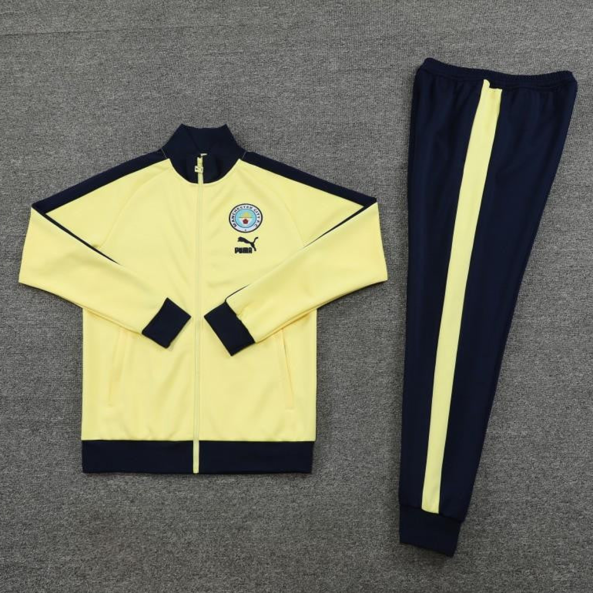 23/24 Manchester City Yellow Full Zipper Jacket +Pants