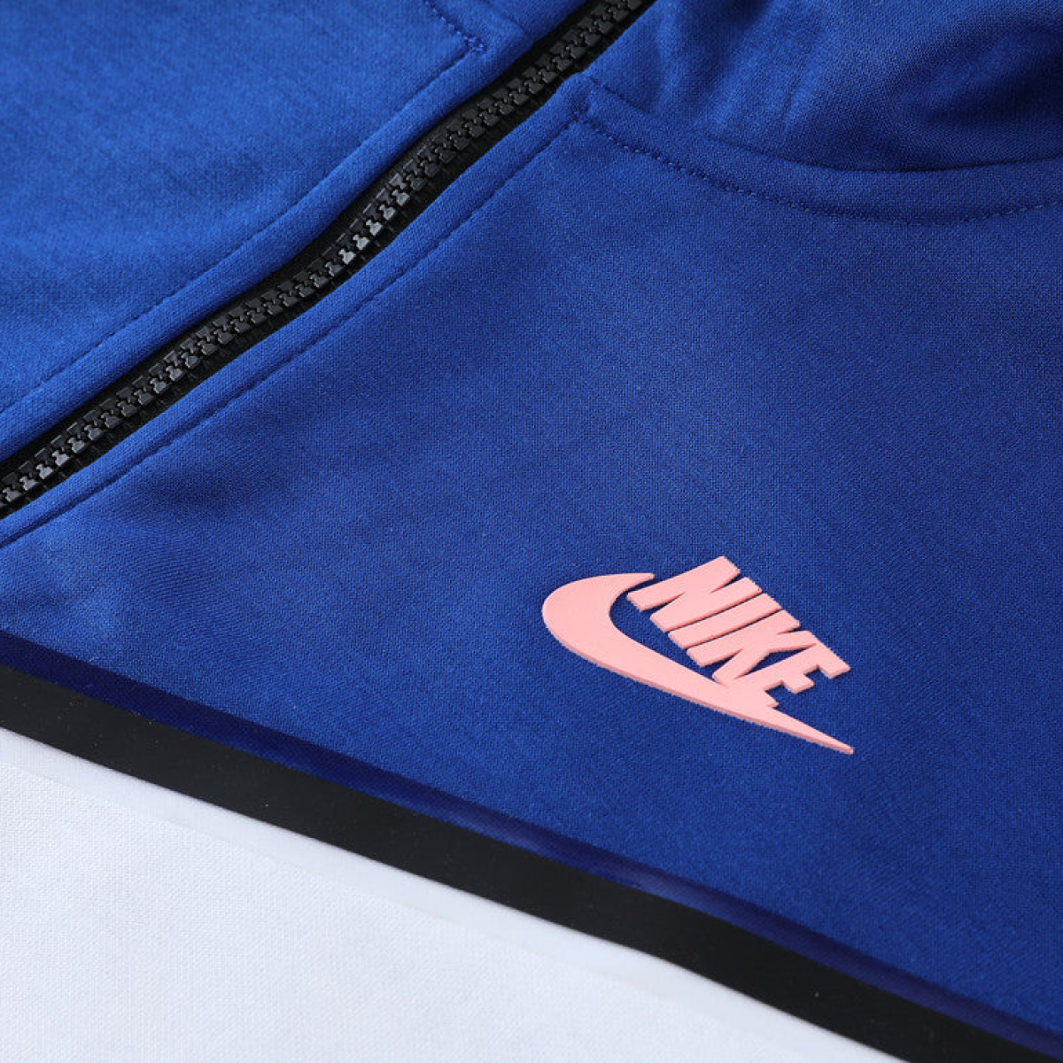 2023 Nike White Blue Full Zipper Hoodie Jacket +Pants
