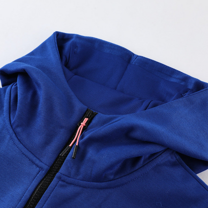 2023 Nike White Blue Full Zipper Hoodie Jacket +Pants