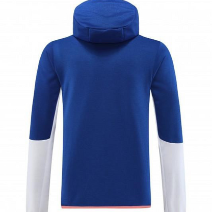 2023 Nike White Blue Full Zipper Hoodie Jacket +Pants
