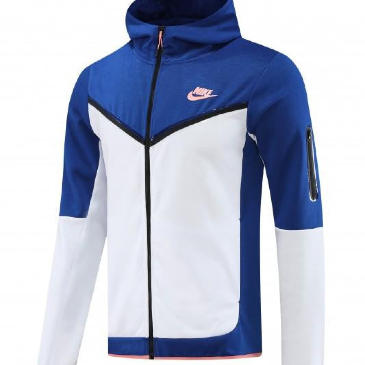2023 Nike White Blue Full Zipper Hoodie Jacket +Pants