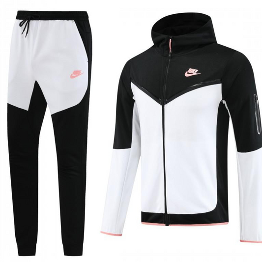 2023 Nike White Black Full Zipper Hoodie Jacket +Pants