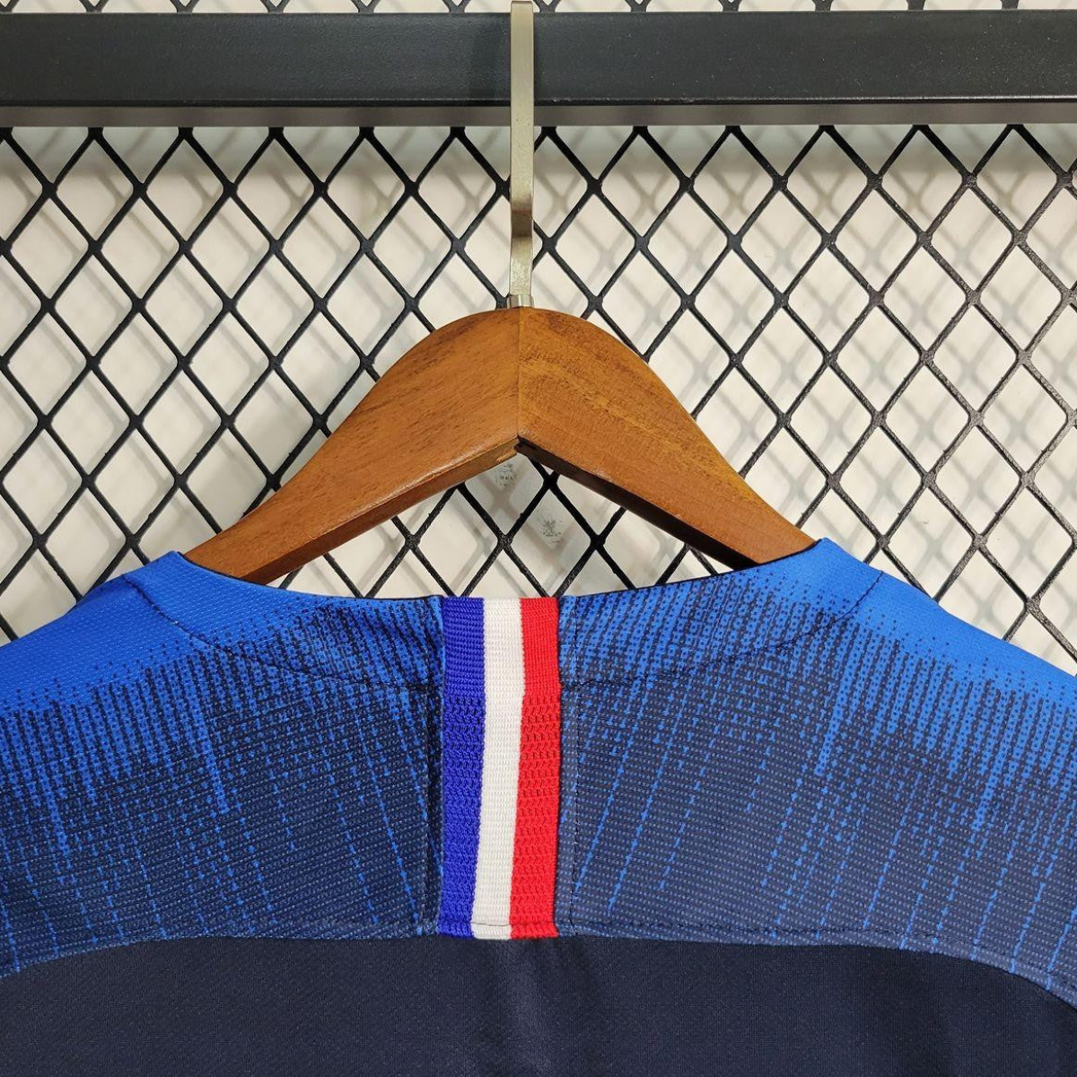 Retro 2018 France Home Long Sleeve Jersey