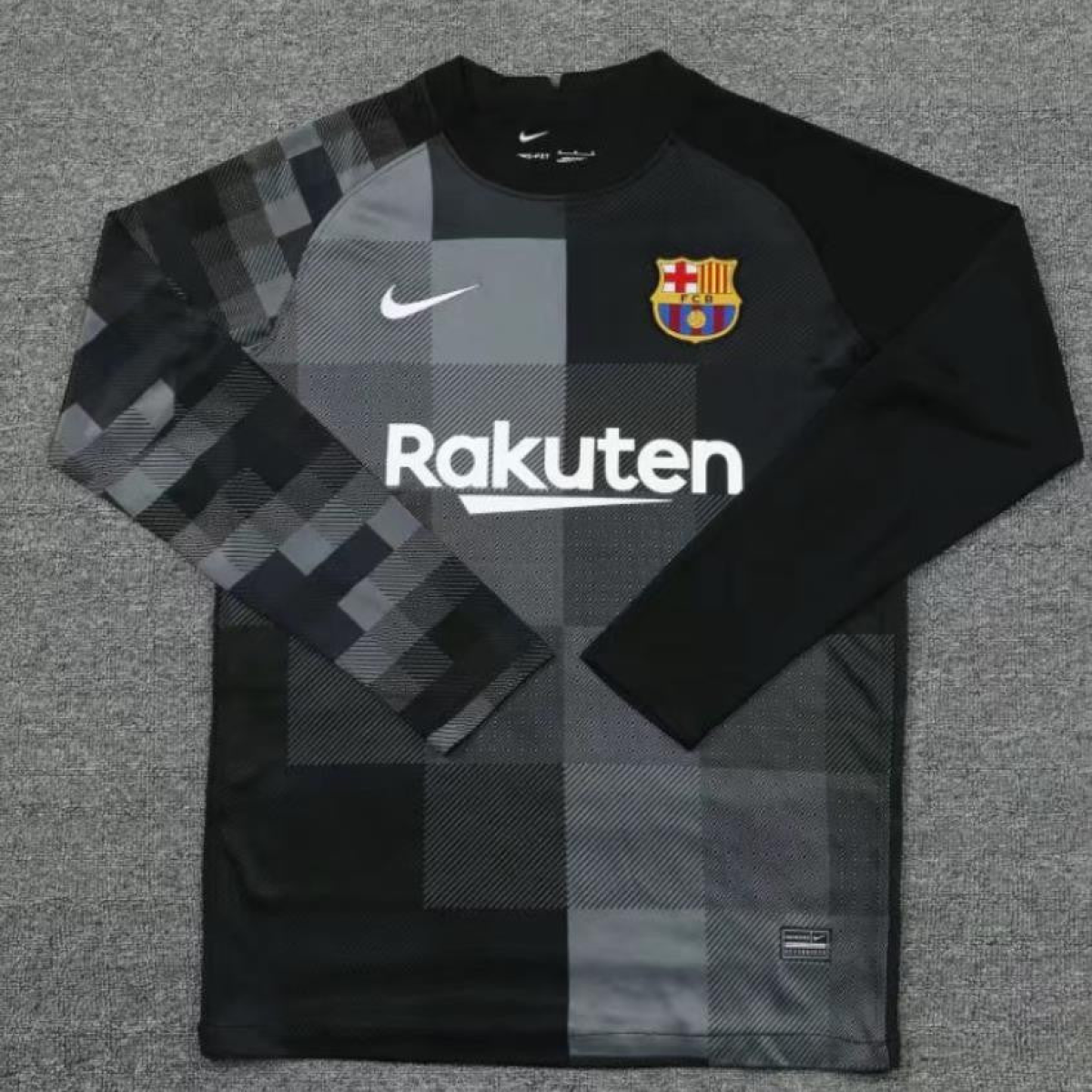 21/22 Barcelona Long Sleeve Black Goalkeeper Jesrey+Shorts