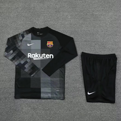 21/22 Barcelona Long Sleeve Black Goalkeeper Jesrey+Shorts