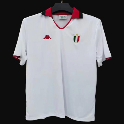 Retro 88/89 AC Miilan Away White Champion League Jersey