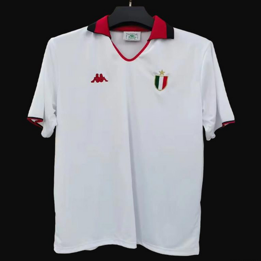 Retro 88/89 AC Miilan Away White Champion League Jersey