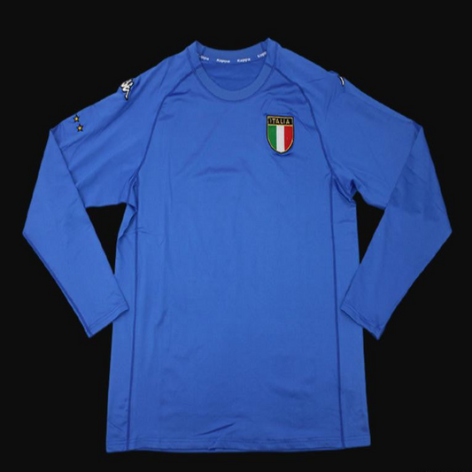 Retro 2000 Italy Home Long Sleeve Jersey