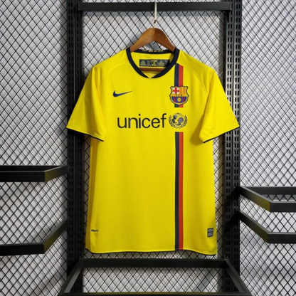Retro 08/09 Barcelona Away Yellow Jersey