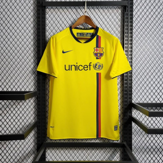 Retro 08/09 Barcelona Away Yellow Jersey