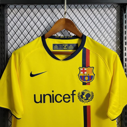 Retro 08/09 Barcelona Away Yellow Jersey
