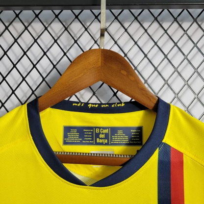 Retro 08/09 Barcelona Away Yellow Jersey