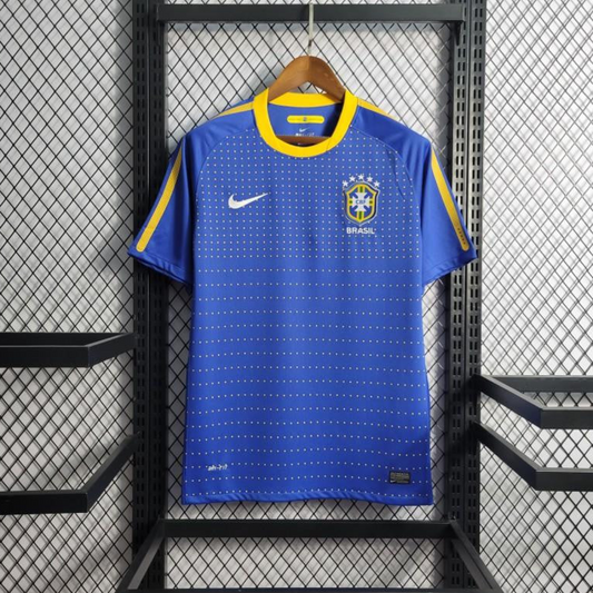 Retro 2010 Brazil Away Blue Jersey