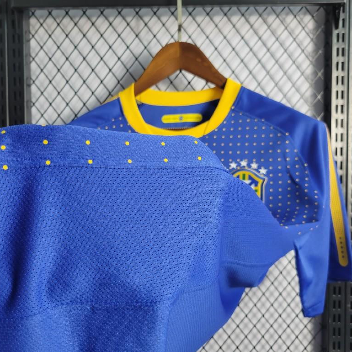Retro 2010 Brazil Away Blue Jersey