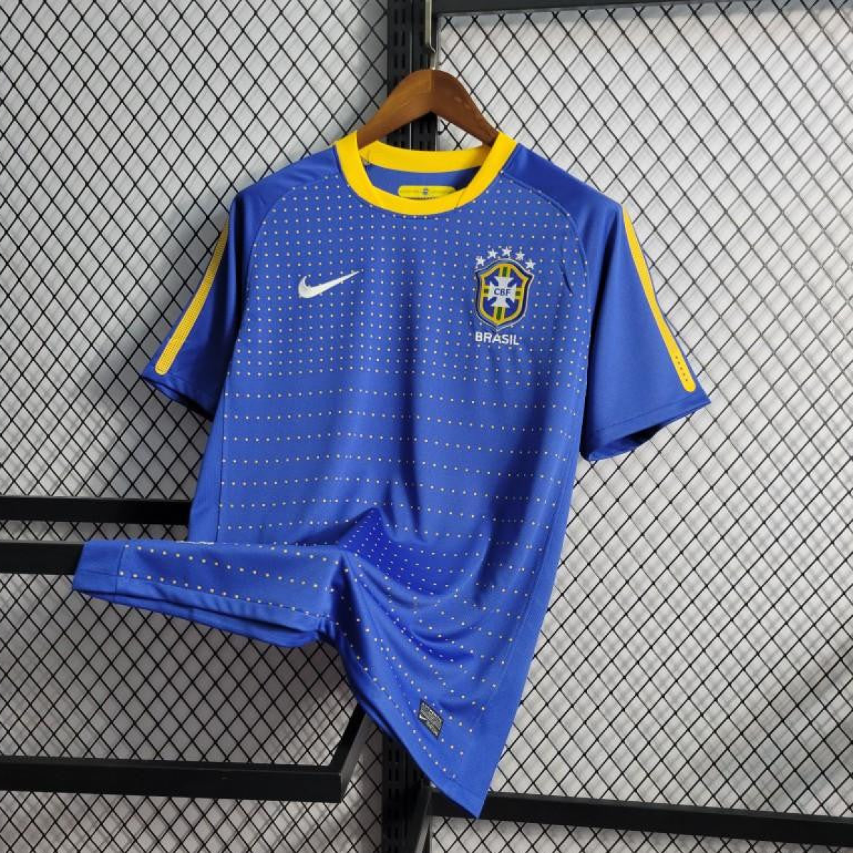 Retro 2010 Brazil Away Blue Jersey