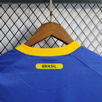 Retro 2010 Brazil Away Blue Jersey