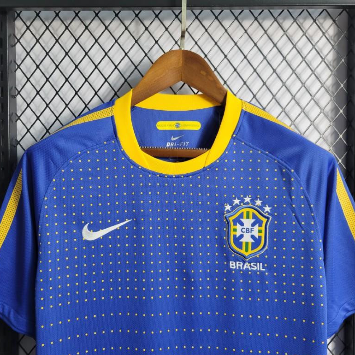 Retro 2010 Brazil Away Blue Jersey