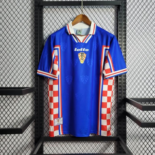 Retro 1998 Croatia Away Blue Jersey