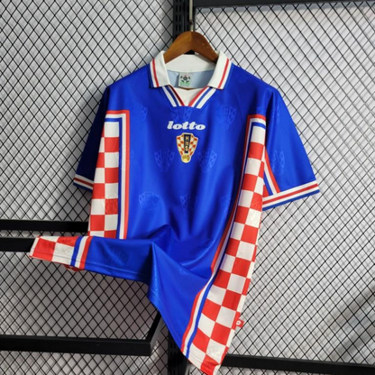 Retro 1998 Croatia Away Blue Jersey