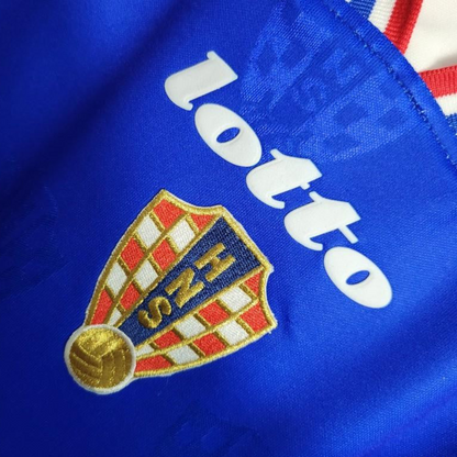 Retro 1998 Croatia Away Blue Jersey
