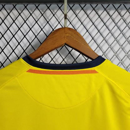 Long Sleeve Retro 08/09 Barcelona Away Yellow Jersey
