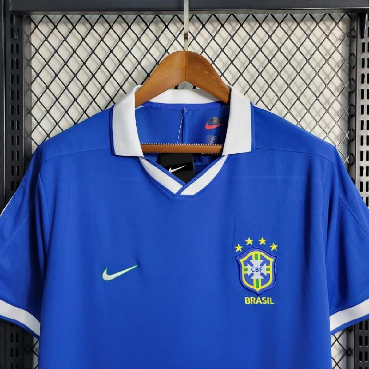Retro 1997 Brazil Away Blue Jersey