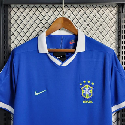 Retro 1997 Brazil Away Blue Jersey