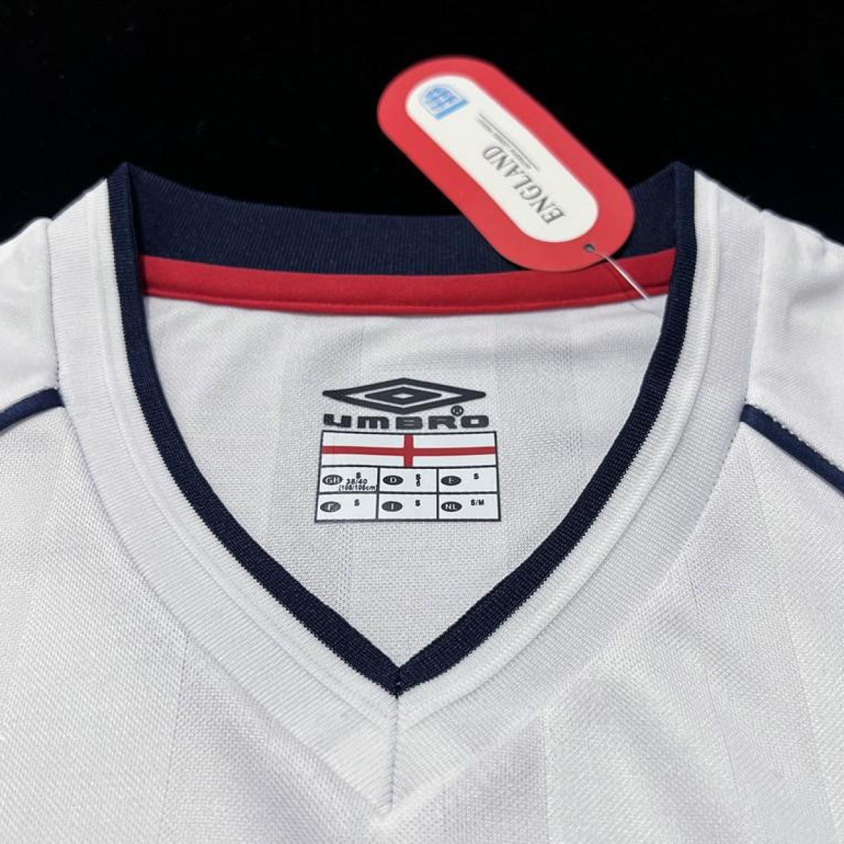 Retro 2002 England Home Soccer Jersey