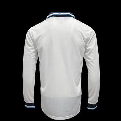 Long Sleeve Retro 1996 England Home Soccer Jersey