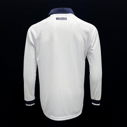 Long Sleeve Retro 1998 England Home Soccer Jersey