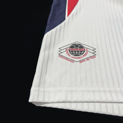 Long Sleeve Retro 1998 England Home Soccer Jersey