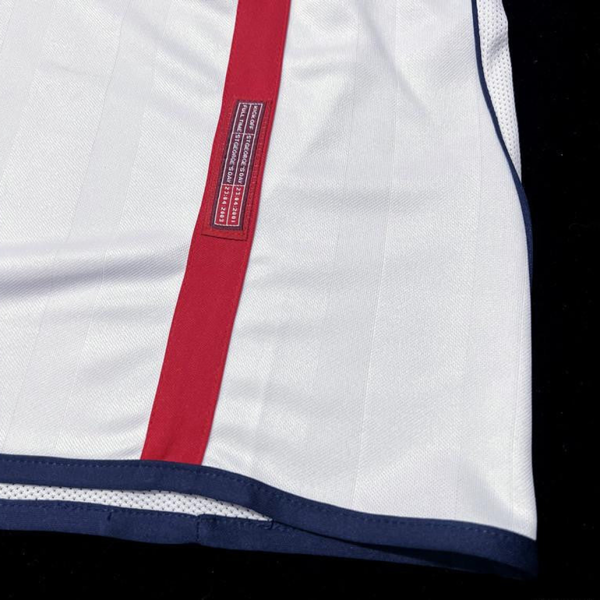 Long Sleeve Retro 2002 England Home Soccer Jersey