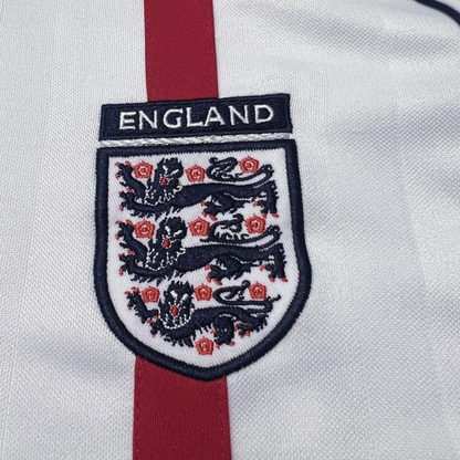 Long Sleeve Retro 2002 England Home Soccer Jersey